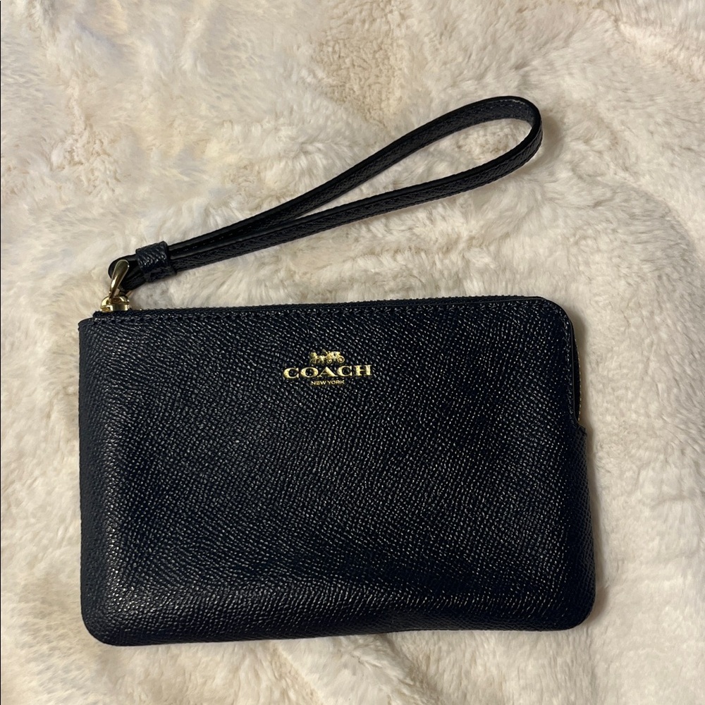 Coach Midnight Black Wristlet